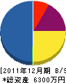 木嶋住設工業 貸借対照表 2011年12月期