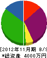 赤崎設備 貸借対照表 2012年11月期