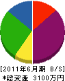 朝倉組 貸借対照表 2011年6月期