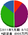 佐野組 貸借対照表 2011年5月期