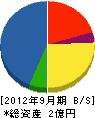 中兵庫土木 貸借対照表 2012年9月期