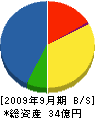川瀬電気工業所 貸借対照表 2009年9月期