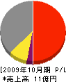 島倉鉄工所 損益計算書 2009年10月期