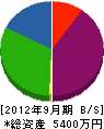 日本電話設備 貸借対照表 2012年9月期