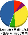 小島電気工業 貸借対照表 2010年5月期