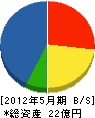 沼田土建 貸借対照表 2012年5月期