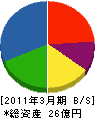岩澤建設 貸借対照表 2011年3月期