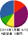 藤田電業 貸借対照表 2013年1月期