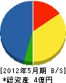 上野組 貸借対照表 2012年5月期