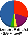 小川建設 貸借対照表 2012年3月期