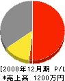 江本塗装工業 損益計算書 2008年12月期