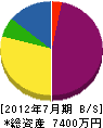 深井タイヤ商会深井組 貸借対照表 2012年7月期