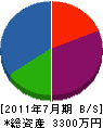折笠 貸借対照表 2011年7月期