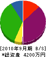 橋本カンテツ 貸借対照表 2010年9月期