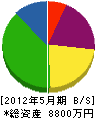 平田工業 貸借対照表 2012年5月期