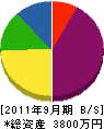 横山電機 貸借対照表 2011年9月期