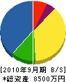 秋田電気通信 貸借対照表 2010年9月期