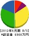 松山プロパン商会 貸借対照表 2012年6月期