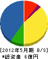 日東道路 貸借対照表 2012年5月期