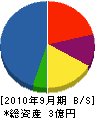 高松建設 貸借対照表 2010年9月期