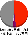 和田建設 損益計算書 2012年4月期