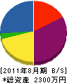 三栄商事 貸借対照表 2011年8月期
