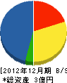 雲仙建設 貸借対照表 2012年12月期