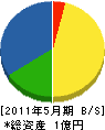 朝倉工業 貸借対照表 2011年5月期