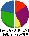新日本防災設備 貸借対照表 2012年8月期