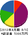 浅井組 貸借対照表 2012年4月期