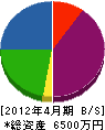 佐々木板金工業 貸借対照表 2012年4月期