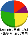 中川鑿泉工業所 貸借対照表 2011年9月期