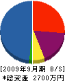 松村電工 貸借対照表 2009年9月期