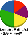 橋本建設 貸借対照表 2013年2月期