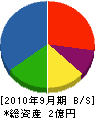 湊川建設 貸借対照表 2010年9月期