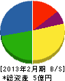 新川電気 貸借対照表 2013年2月期
