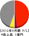 和田建設 損益計算書 2012年9月期