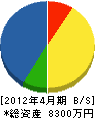 斎藤水道工業 貸借対照表 2012年4月期