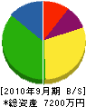 木島組 貸借対照表 2010年9月期