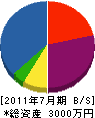 中川配管工業所 貸借対照表 2011年7月期