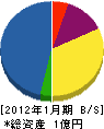 鳳企画 貸借対照表 2012年1月期