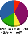 寿電機 貸借対照表 2012年4月期