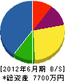 永野建設 貸借対照表 2012年6月期