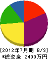芹澤設備工業 貸借対照表 2012年7月期