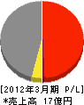 武井電機工業 損益計算書 2012年3月期