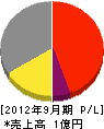 名阪興業 損益計算書 2012年9月期