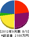 大島工務店 貸借対照表 2012年9月期