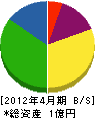 藤沢組 貸借対照表 2012年4月期