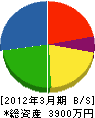 嵯峨水道 貸借対照表 2012年3月期