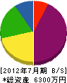 千代田技建 貸借対照表 2012年7月期